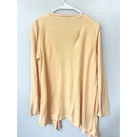 J. Jill Open Front Waterfall Cardigan Size Medium Cotton Blend Fall - Picture 5 of 5